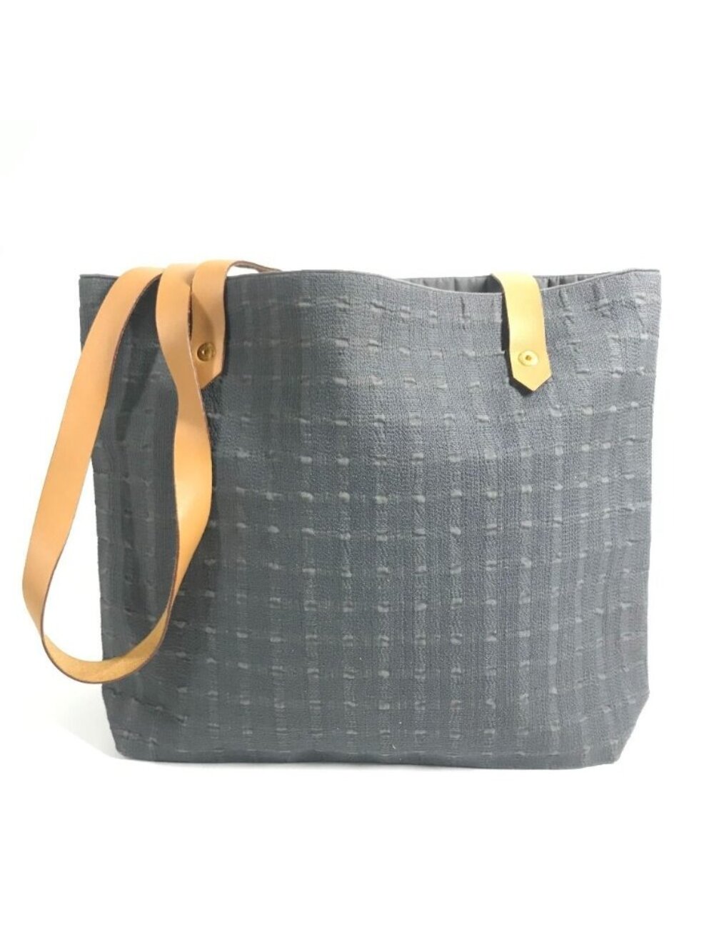 Hermes Shoulder Bag Amedaba Cabas Poche Cotton Gray